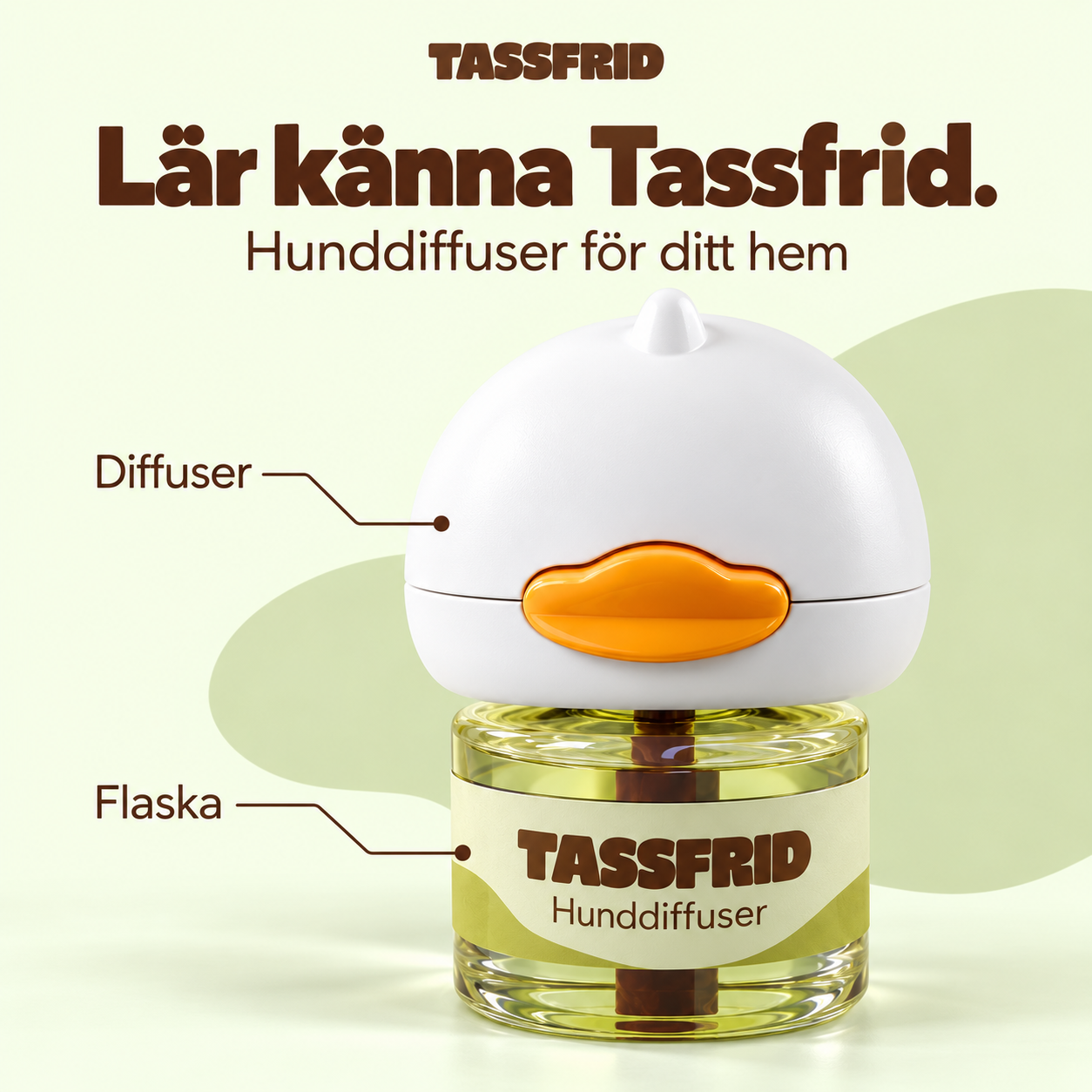 Närbild på Tassfrid hunddiffuser: Lär känna Tassfrid