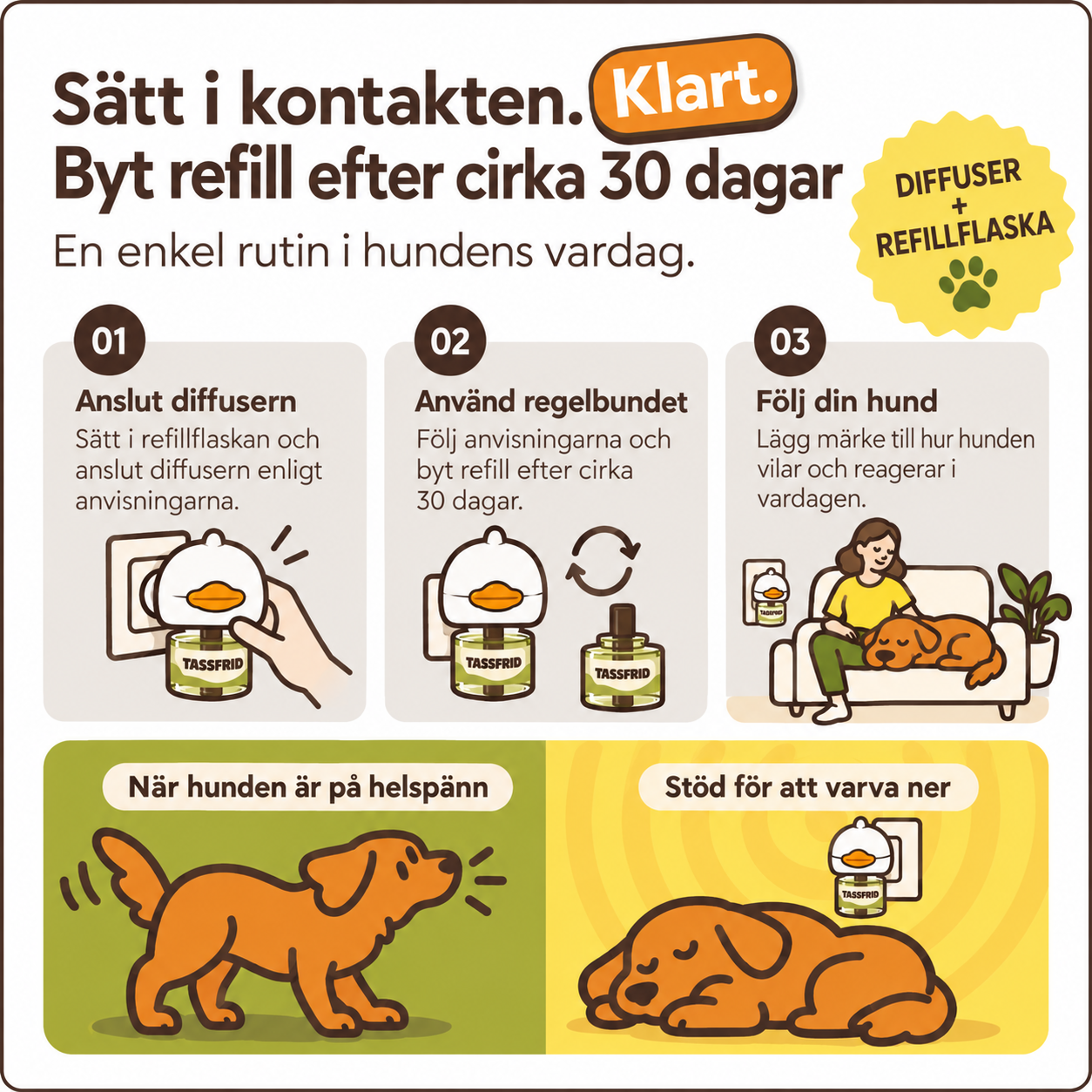 Sätt i kontakten. Klart.